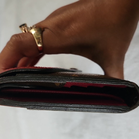 Louis Vuitton Magenta and Brown Monogram Wallet/Clutch - Picture 11 of 11